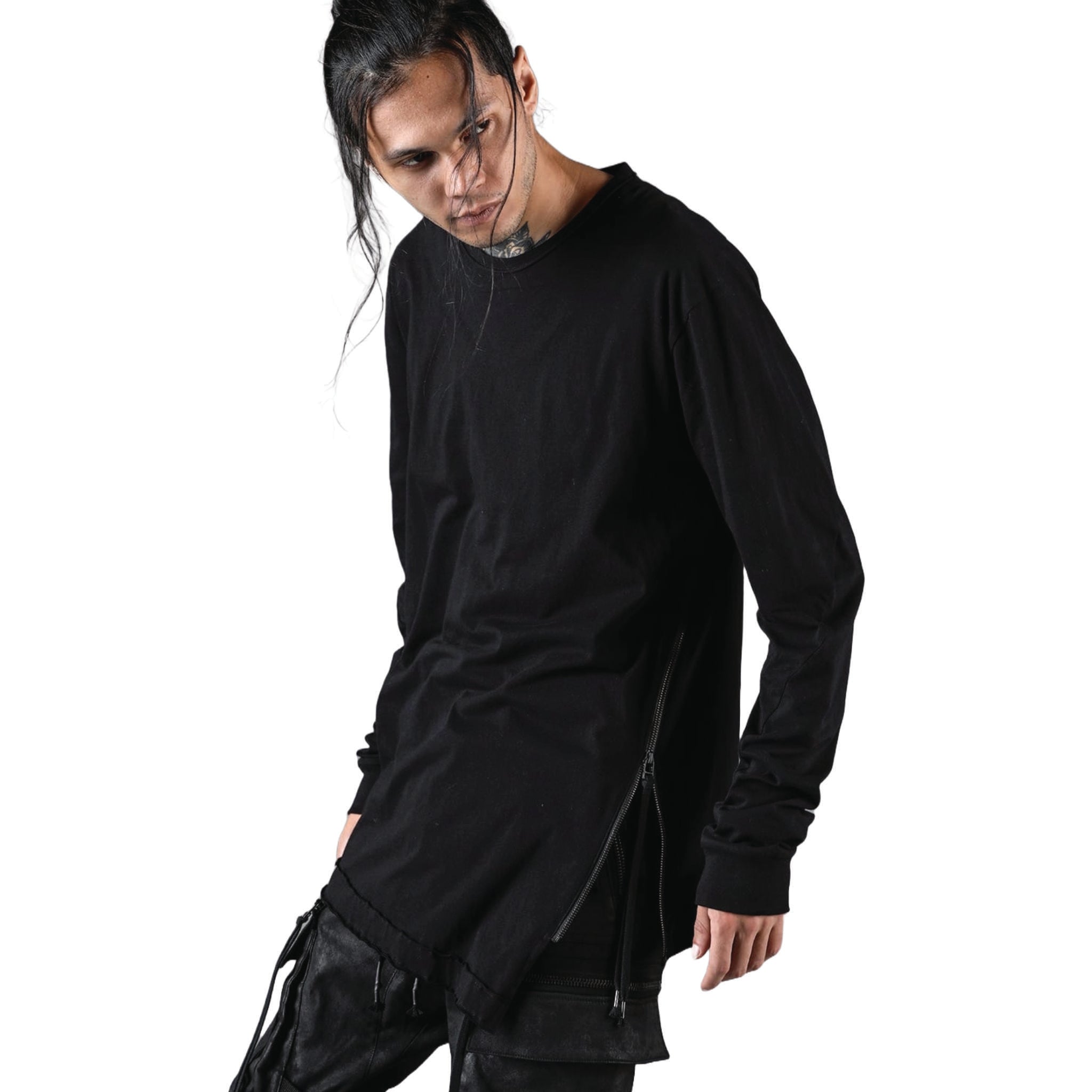 D:Hygen Side Zip Long Sleeve T-Shirt – LASTLY