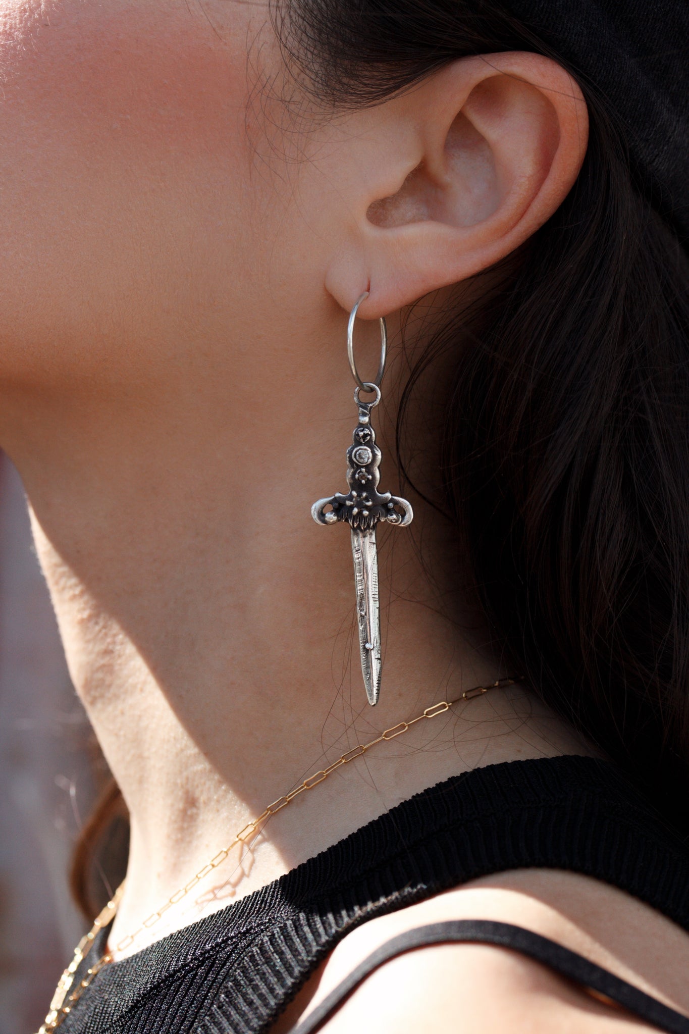 Holy Dagger Earring - Silver