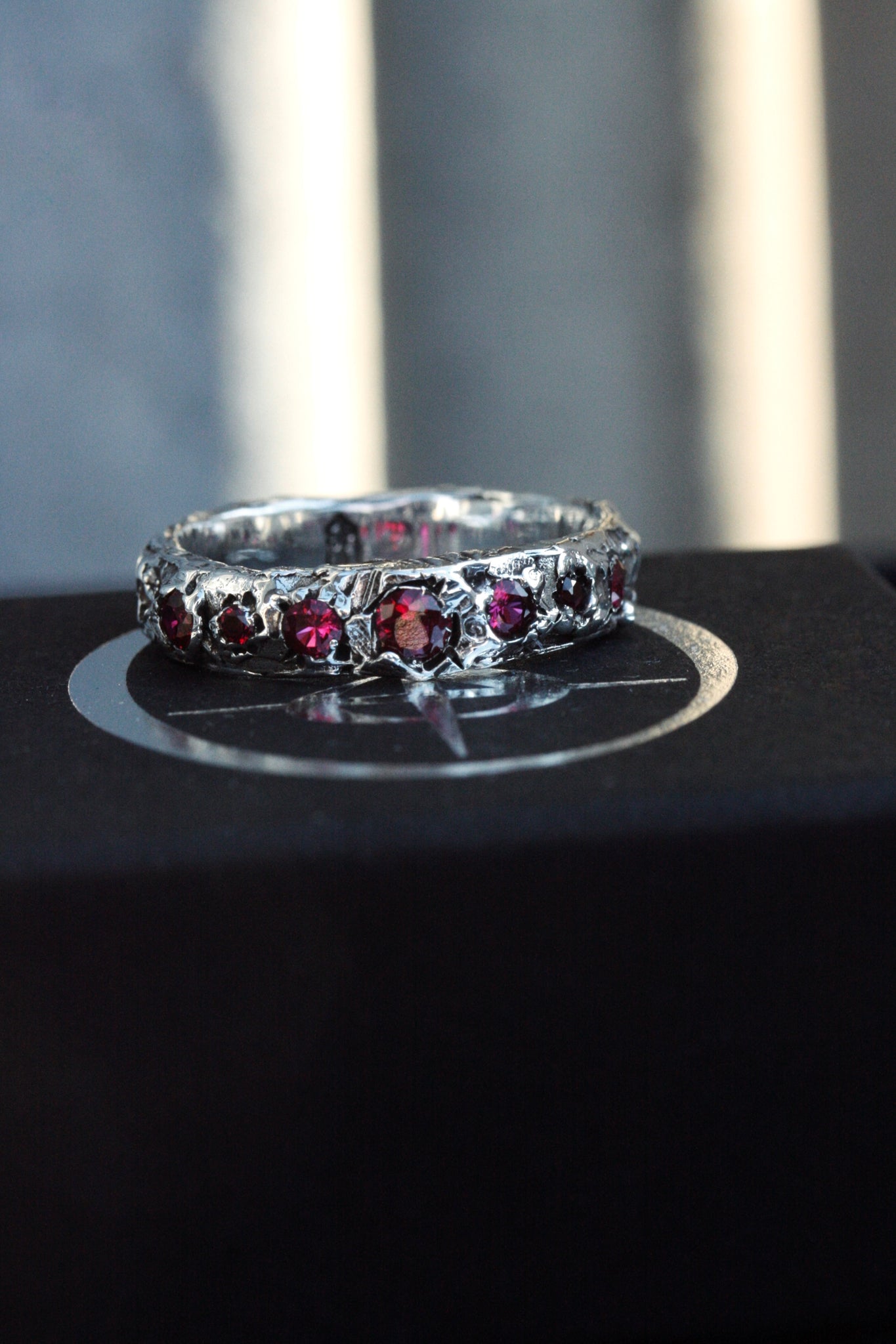 Rosary Ring (Silver + Ruby)