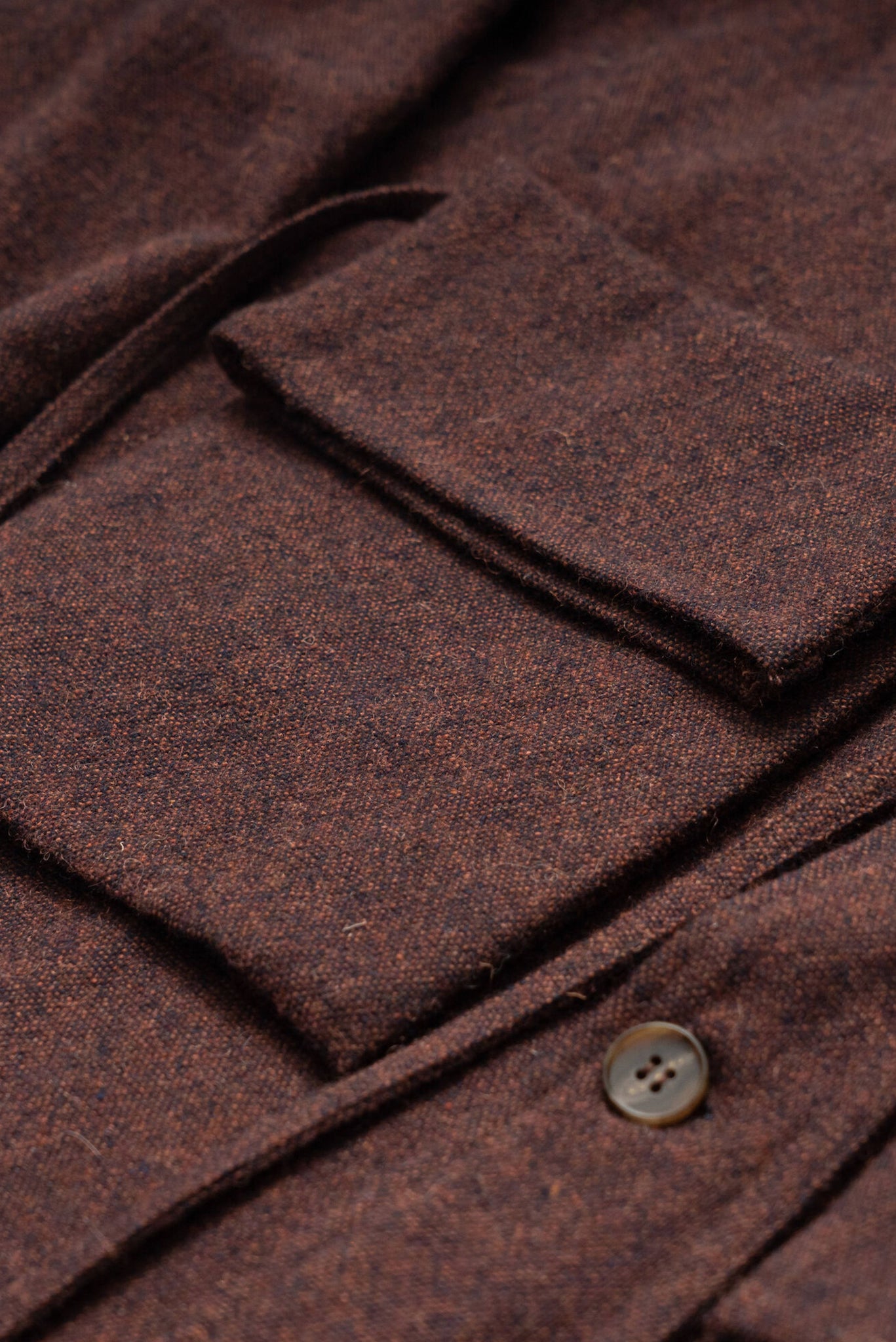 Wizzard Wool Tweed Bag Pocket Shirt